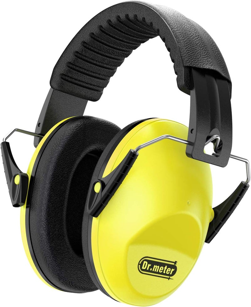 Dr.Meter Ear Protection for Kid: EM100 SNR27.4 Kids Noise Cancelling Headphones with Adjustable Headband - Kid Hearing Protection for Monster Truck Mowing Demo Derby and Concert - Yellow - Image 1
